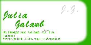 julia galamb business card